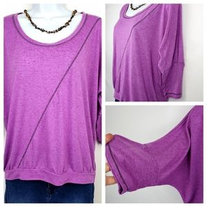 Eyelash Couture Purple 3/4 Sleeve Tee